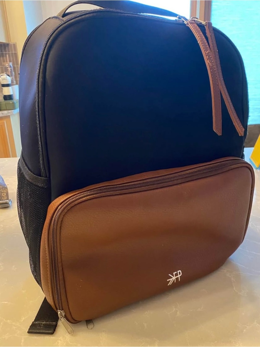 Freshly Picked Black and Brown Baby Pumping or Diaper Backpack